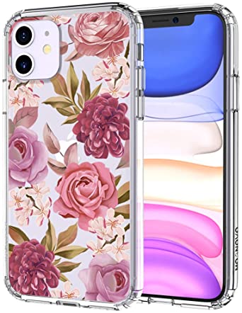 MOSNOVO iPhone 11 Case, Blossom Flower Floral Pattern Clear Design Transparent Plastic Hard Back Case with TPU Bumper Protective Case Cover for Apple iPhone 11 (2019)