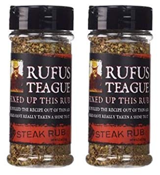 Rufus Teague - Steak Rub Seasoning, Gluten Free, No MSG 6.2 oz (Pack of 2)