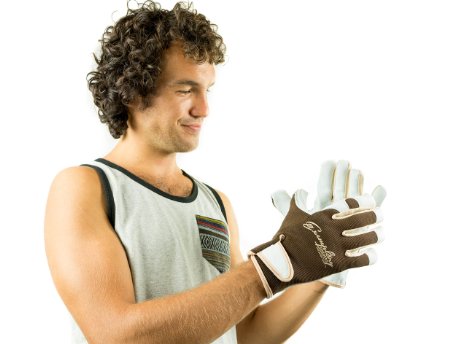Leather Gardening Gloves for Women and Men. Adjustable Velcro Fastener and Breathable Spandex Back. Ideal for General Garden Tasks (Large)