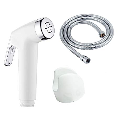 LikeHome Bidet Sprayer for Toilet Cloth Diaper Sprayer Shattaf Handheld Bidet Rinse Spray Head Hand Bidet Toilet Attachment Sprayer White（without T-adapter）