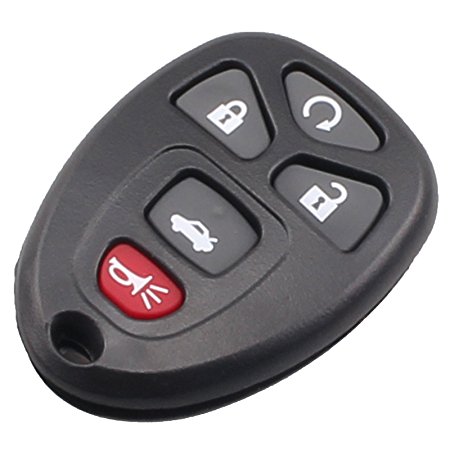 5 Buttons NEW PAD   Button for Gm Buick Chevrolet Pontiac Satur Remote KEY Keyless Car Case No Chips Inside (Black key case with screwdriver)
