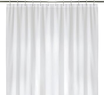 LiBa Bathroom Shower Curtain Liner - Waterproof Plastic Shower Curtain Premium PEVA Non-Toxic Shower Liner with Rust Proof Grommets White 8G Heavy Duty Bathroom Accessories 72x96