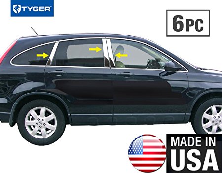 Made in USA! Fit 07-11 Honda CRV 6PC Stainless Steel Chrome Pillar Post Trim