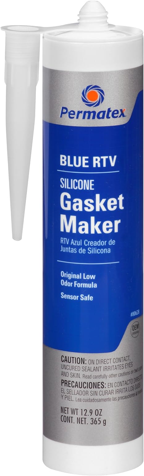 Permatex 80628 Sensor-Safe Blue RTV Silicone Gasket Maker, 12.9 oz.