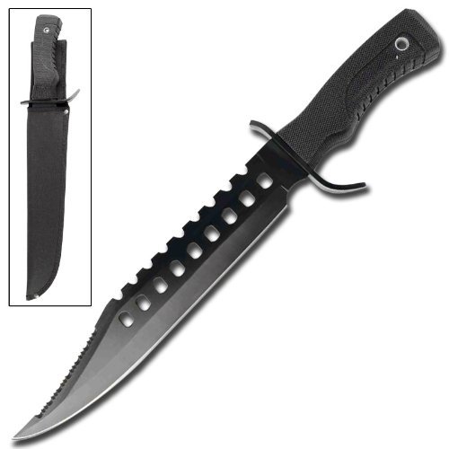 Night Stalkers Marine Force Recon Hunting Outdoor Survivors Bowie Sawback Knife 17 Inches Black
