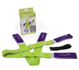 Ivation Yoga Elastic Bands and Door Anchor Kit - Ideal for Fitness Stretching and Muscle Toning - Features Super-Comfortable Soft-Grip Handles