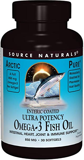 Source Naturals ArcticPure Enteric-Coated Ultra-Potency 850 mg Omega-3 Fish Oil - 30 Softgels