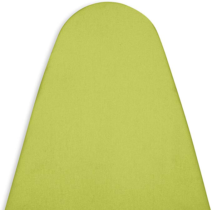 Encasa Homes Replacement Ironing Board Cover with Extra Thick Pad, Plain Colors, Elasticated, (Fits Standard Wide Boards of 18 x 49 inch) Heat Reflective, Scorch Resistant, Heavy Duty - Lime Green