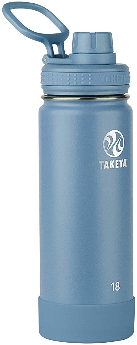 Actives Insulated Water Bottle w/Spout Lid, Bluestone, 18 Ounce