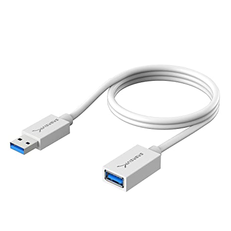 Sabrent 22AWG USB 3.0 Extension Cable - A-Male to A-Female [White] 3 Feet (CB-303W)