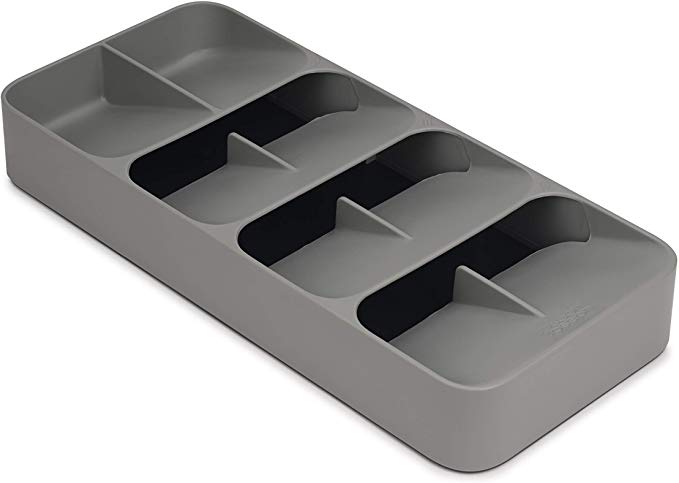 Joseph Joseph 85152 DrawerStore Kitchen Drawer Organizer Tray for Cutlery, Silverware, Large, Gray