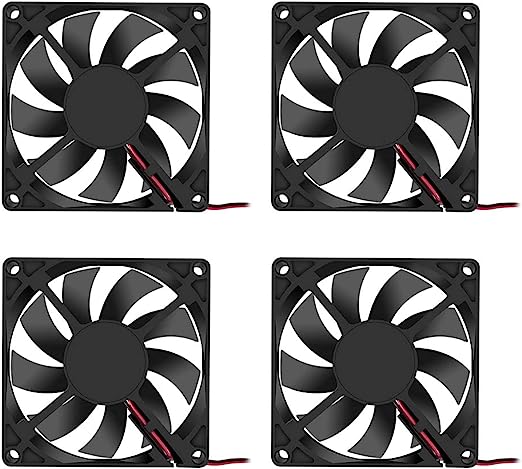 4PCS 80x80x15mm Fan 12V 2Pin DC 8015 Brushless Cooling Case Fan for Cooling PC Computer Case CPU Radiator Cooler Fan 2Pin