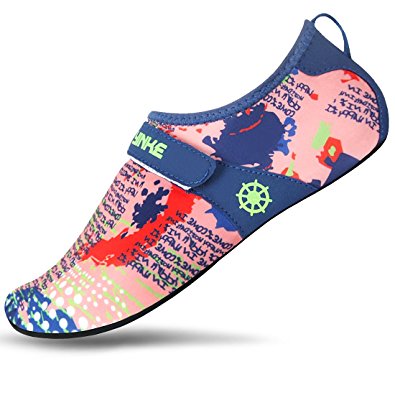 NBERA Barefoot Flexible Water Skin Shoes Aqua Socks for Beach Swim Surf Yoga Exercise