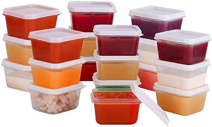Storage Containers, Condiment, and Sauce Containers Leak-Resistant, 2.3 oz Each 20 Count