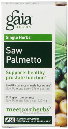 Gaia Herbs Saw Palmetto Liquid Phyto-Capsules, 60 Count