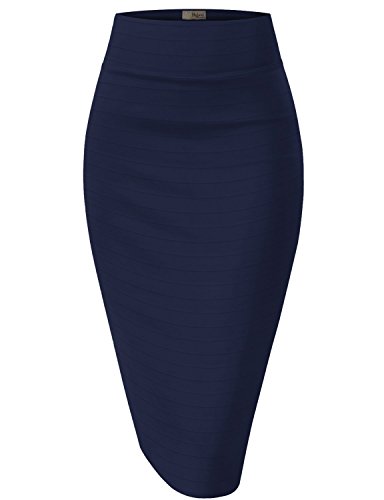HyBrid & Company Womens Premium Stretch Office Pencil Skirt Made in USA