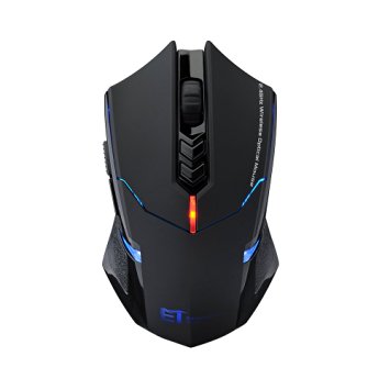 VicTop 2.4G Wireless 7-Button Gaming Mouse With Adjustable DPI (800, 1200, 1600, 2000, 2400), LED Backlight, Quiet Button Design, for Gamers, Office, Library, Home Use, for Notebook PC Laptop Computer