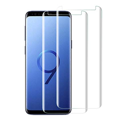 2 Pack Galaxy S9 Plus Screen Protector, Vivibel Tempered Glass Screen Protector Cover with 9H Hardness Easy Bubble-Free Installation Anti-Scratch for Samsung Galaxy S9 Plus