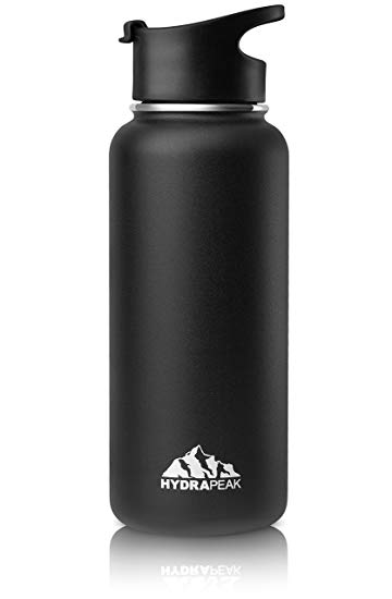 Hydrapeak Wide Mouth Vacuum Insulated Stainless Steel Water Bottle.