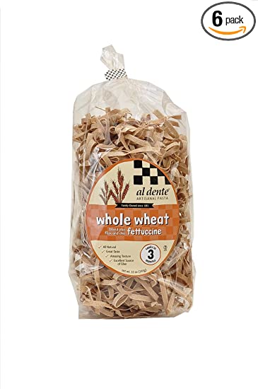 Al Dente Whole Wheat Fettuccine, 12-Ounce Bag (Pack of 6)