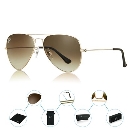 ESPIRO Premium Mirrored Aviator Sunglasses For Men Women Flash Mirror Lens UV400 Protection