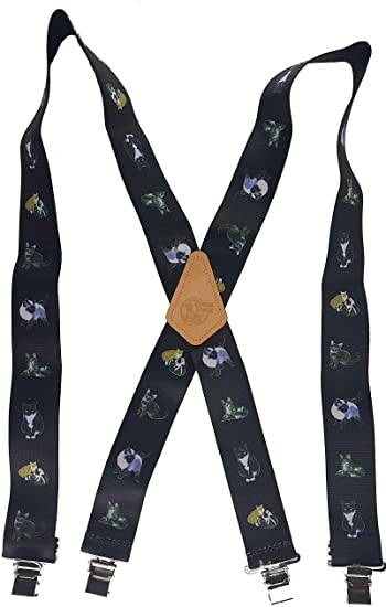 USA MADE CUSTOM SUSPENDERS • 2" WIDE • STRONG METAL CLIPS • BUY AMERICAN !