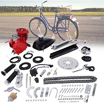 Sihand 80CC Bicycle Engine Kit, Motorized Bike 2-Stroke, Petrol Gas Engine Kit, Super Fuel-efficient for 24",26" and 28" Bikes (Red)