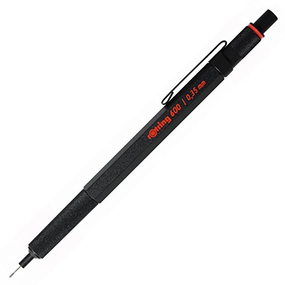 rOtring 600 Series Mechanical Pencil, 0.35mm, Black Body (502603)