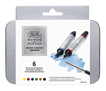 Winsor & Newton Water Color Markers, Set of 6