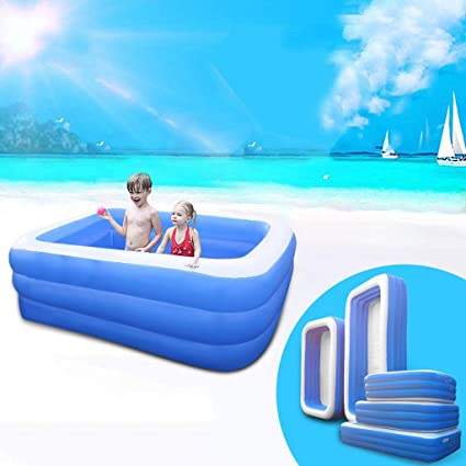 FINA Inflatable Swimming Pool, Family Lounge Pool, Inflatable Lounge Pool for Kiddie, Adults, Easy Set Swimming Pool for Backyard, Summer Water Party, Outdoor Swimming Pools (15010550(S))