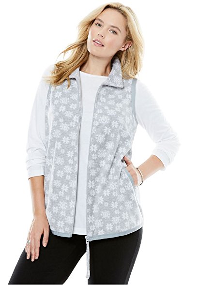 Women's Plus Size Microfleece Vest