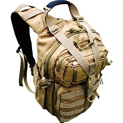 CVLIFE Tactical Gear Sling Camping Backpack Rucksack Bag Day Pack Single Shoulder Rucksacks (Sand)
