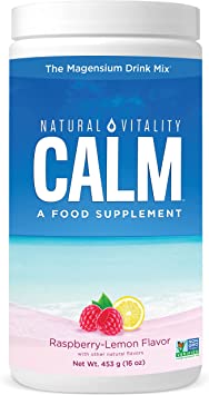 Natural Vitality Natural Calm - RLS - Restless Legs - Relaxation - Stress - Muscle Cramps - Tension - Unwind - Amazing Taste - Raspberry Lemon - 226 Gram (8oz)
