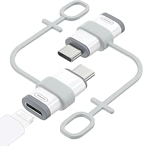 MoKo Lightning Female to USB C Male Adapter 2 Pack, USB-C to Lightning Adapter for iPhone 15 Pro Max Plus, iPad Air/Pro, iPhone to USB C Adapter Support Charging/Data Sync, NOT for Audio/OTG