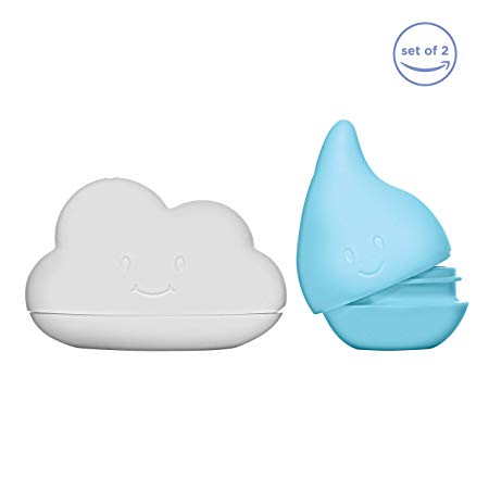 Ubbi Cloud and Droplet Silicone Mold Free Bath Toys for Toddlers and Baby