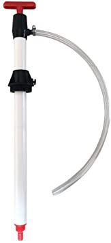 Lumax LX-1337 Plastic Pail Pump with Flex Hose (5 Gallon). Ideal for transferring Most Water-Based Solutions, Mild Chemicals, Motor Oil, Hydraulic, Transmission Fluid and Lightweight Oils.