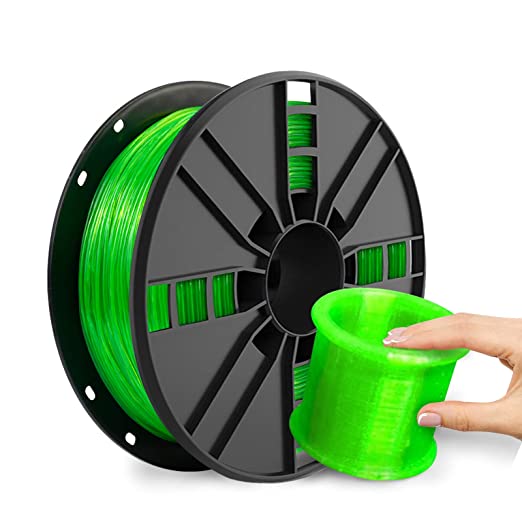 TPU Filament,Vacuum Sealed Flexible TPU Filament 1.75mm, Dimensional Accuracy  /- 0.05 mm, Green 3D Filament TPU 1.75