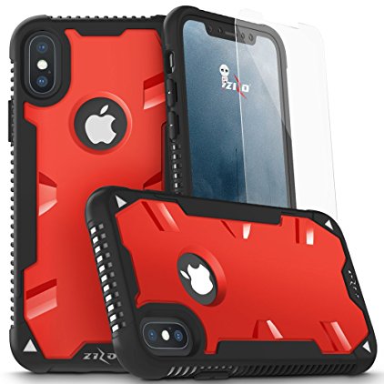 iPhone X Case - Zizo Proton 2.0 Cover [Military Grade Drop Tested] w/ 0.3m 9H [Tempered Glass Screen Protector]