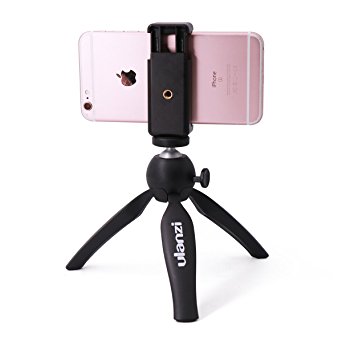 Cell Phone Tripod,Ulanzi Mini Tripod   Universal Holder Clip for Digital Camera & iPhone 7 6 Plus 6 5S SE & Samsung Galaxy S6 S6 edge S5 S4 S3 Note 4 3 2 and other cell phones (Black)