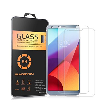 LG G6 Glass Screen Protector, SUNDATOM [2-Pack] Tempered Glass Screen Protector For LG G6 Bubble-Free Anti-Explosion