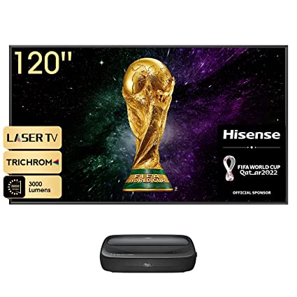 Hisense 305 cm (120 inches) Trichrom ALR Screen Series 4K Ultra HD Smart Laser TV 120L9G (Black)