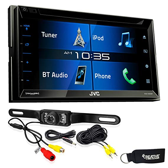 JVC KW-V330BT 6.8" Double DIN Bluetooth In-Dash DVD/CD/AM/FM/Digital Media Car Stereo with Rear View Camera