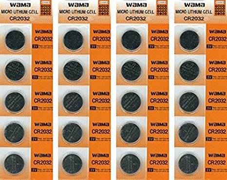 Lilys Home CR2032 Lithium 3V Batteries, 4 Cards of 5 - 20 Batteries