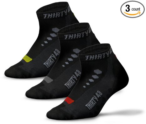 Thirty48 Low Cut Cycling Socks Unisex; Running, Spin Class, Hiking, Gym Training