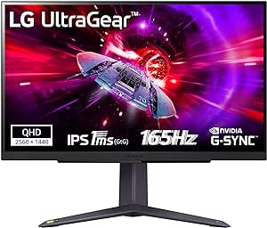 LG Electronics 27GR75Q-B Ultragear Gaming Monitor 68.5 cm (27""), 2560 x 1.440, 16:9, WQHD 1440p, 99% sRGB, HDR10, 165 Hz, 1ms GtG - Black, blackone (Renewed)