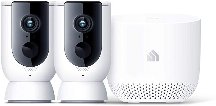 TP-Link Kasa 2 Camera Home Security System Wireless Outdoor & Indoor | Siren & Occupancy Sounds | Night Vision | HD 1080p | Removable & Fast Charging Battery | Works w/Alexa and Google (KC300S2)