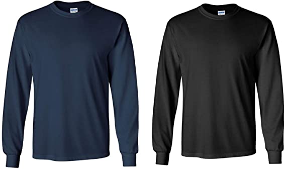 Gildan Men's Ultra Cotton Adult Long Sleeve T-Shirt, 2-Pack