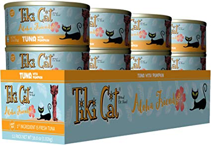 Tiki Cat Aloha Friends Grain-Free, Low-Carbohydrate Wet Food with Flaked Tuna for Adult Cats & Kittens