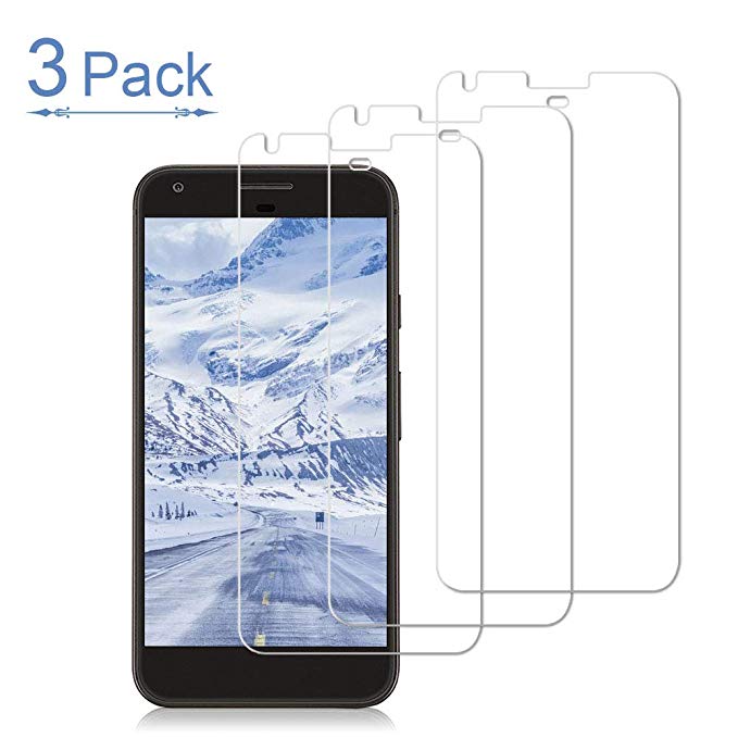 [3 Pack] BBInfinite Google Pixel Screen Protector Ultra-Transparent/9H Anti-Scratch/Tempered Glass/2.5D Round/Edge Bubble-Free/Mounting Glass Film Replacement Compatible with Google Pixel 5.0 inch