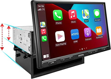 ATOTO F7 XE Double-DIN & Single-DIN Adaptive 10 inch in-Dash Video Receiver, Wireless CarPlay & Android Auto,QLED Display, Bluetooth,HD LRV(Live Rearview),Mirror Link,SXM Input,Quick Charge,F7G110XE